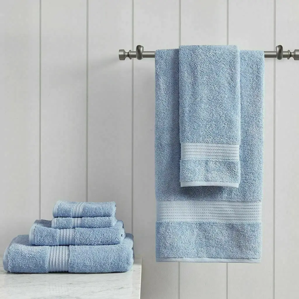 Custom Blue Soft & Absorbent Organic Bath Cotton Towel Washroom Spa Towels