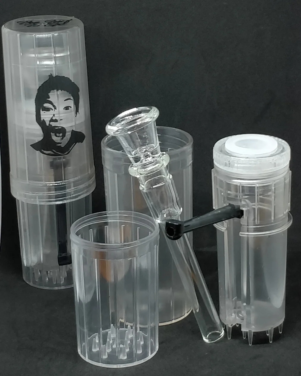 Portable Waterpipe with In-Built Grinder