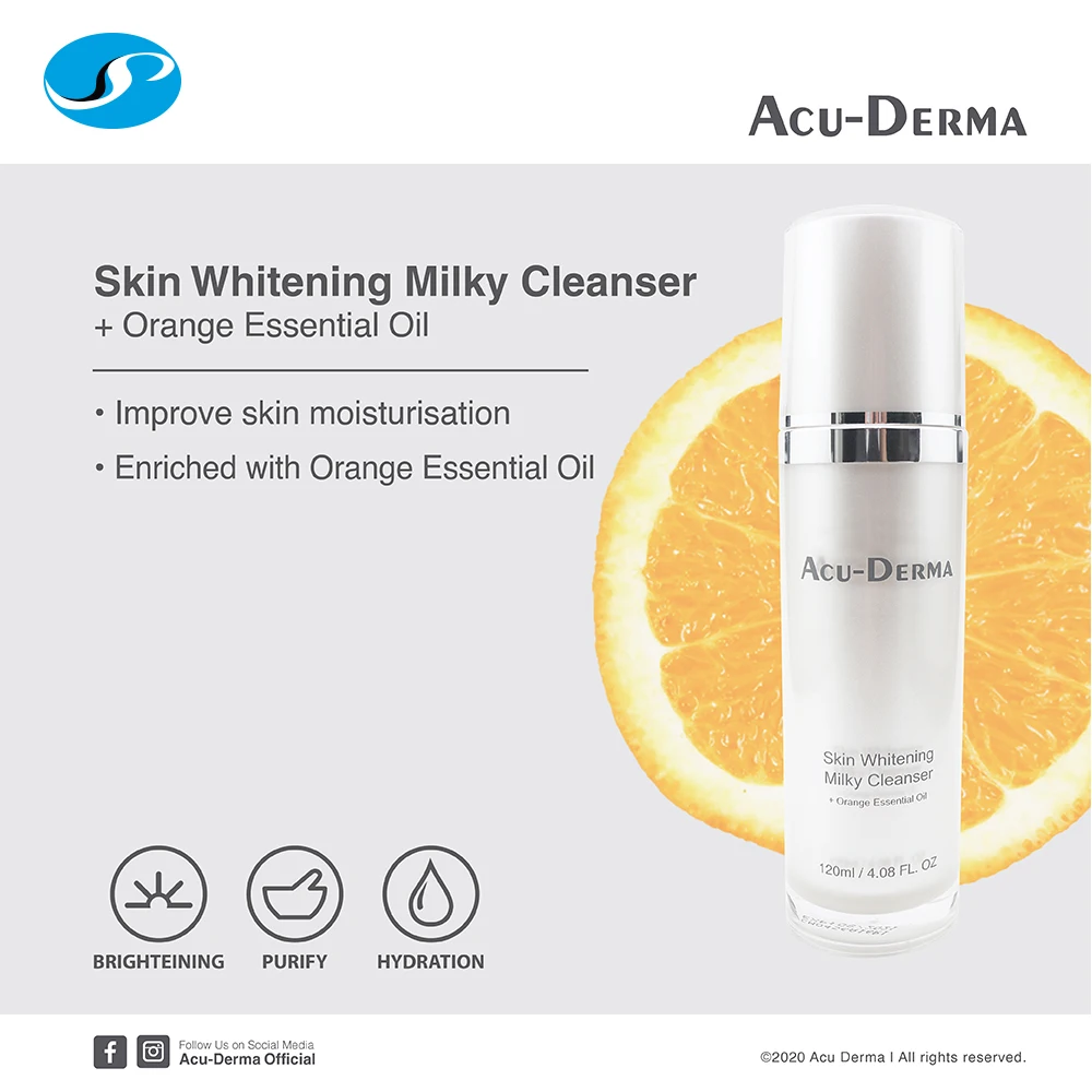 Отбеливающее молочное очищающее средство для кожи + эфирное масло апельсина алдултов натуральный уход за кожей из малайзии