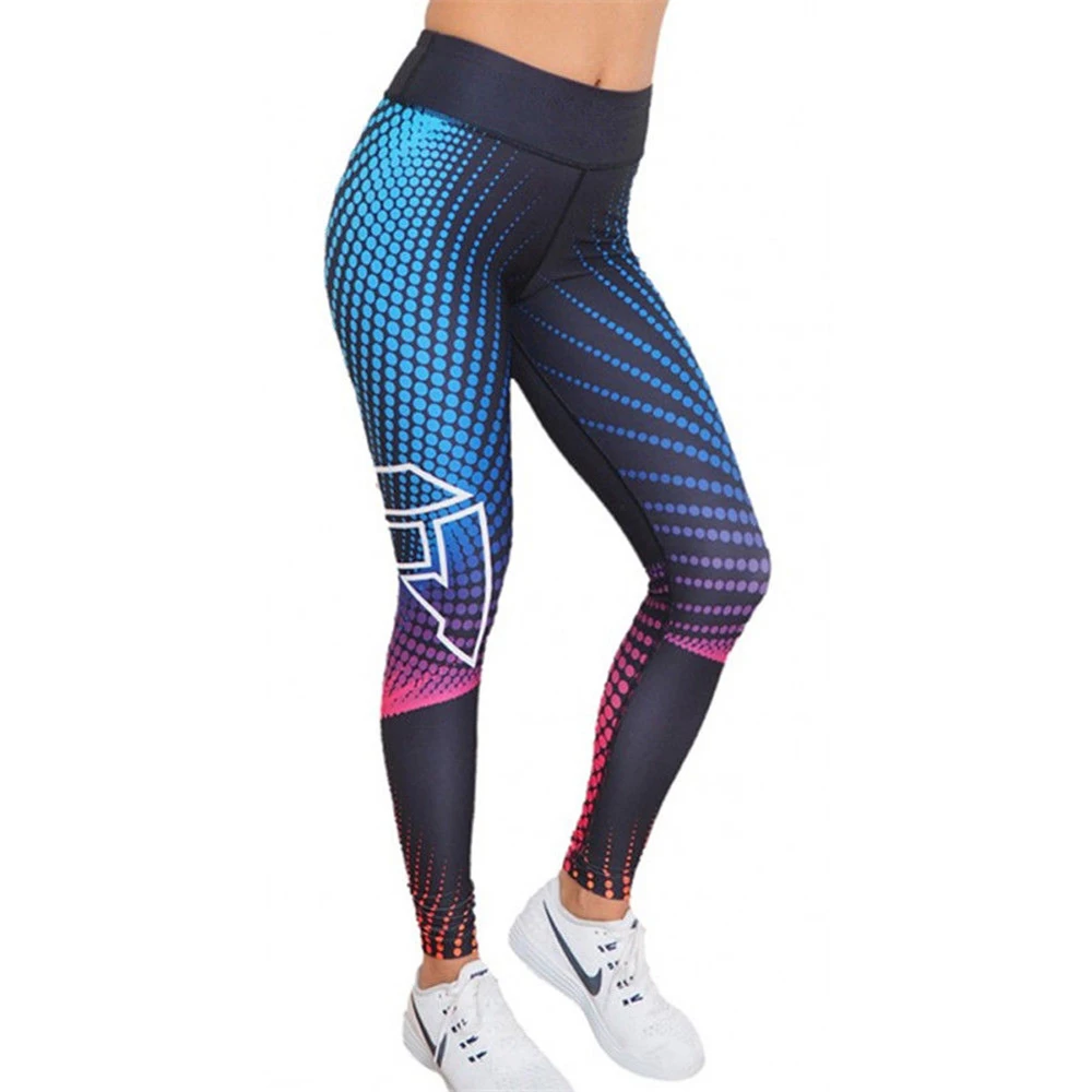 
OEM Service Plus Size Flora Printing Sublimated Yoga Compression Tights 