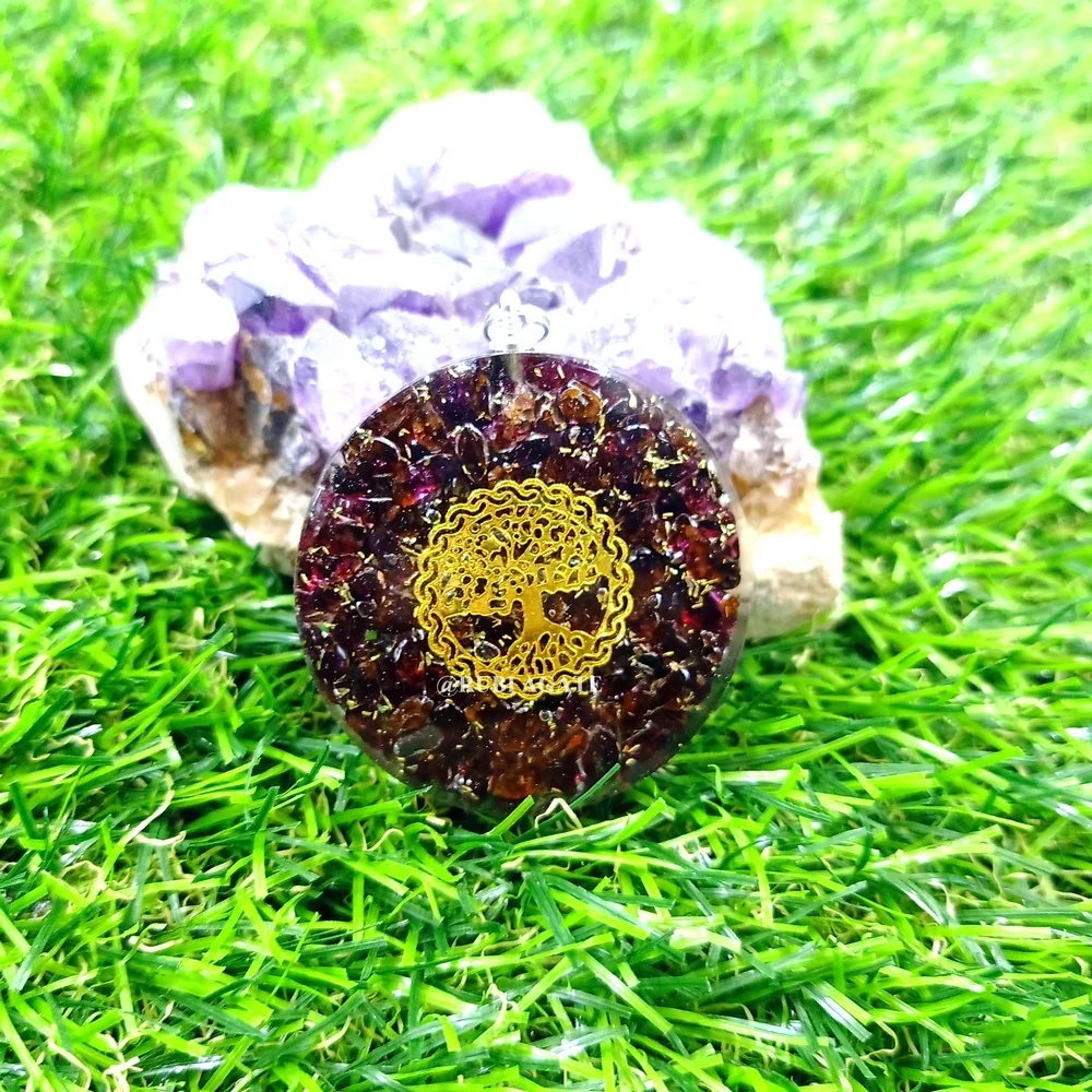 Гранат чакра ОРГОН кулон спокойствие страсть лечение камень рейки хрустальное ожерелье