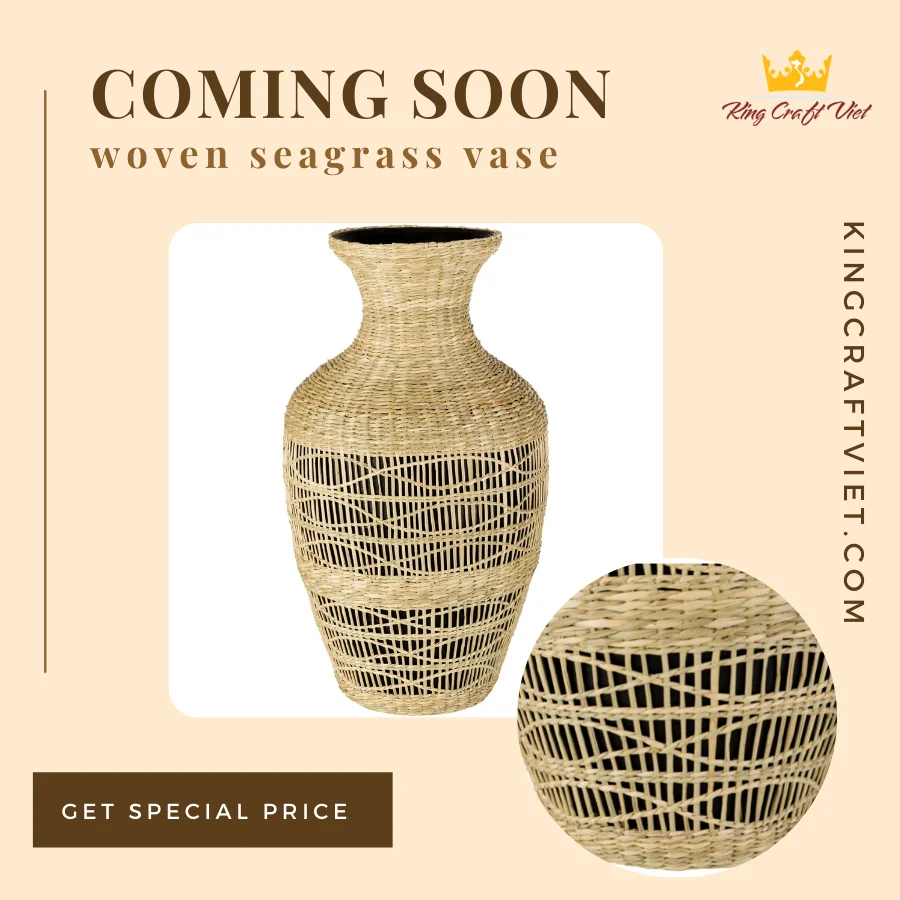  Вьетнамская ваза морские водоросли Уникальная высокая для цветов ручная работа искусство плетеные от King Craft вьетнамский поставщик