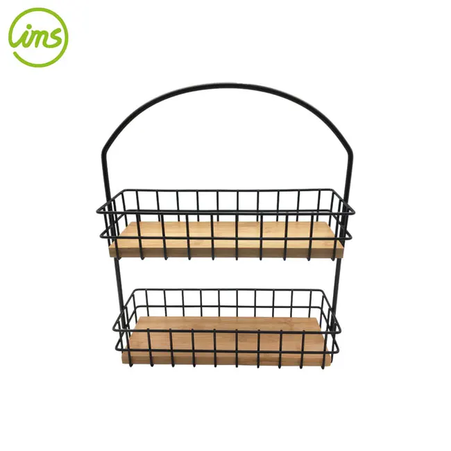 2 Tier Standing Shelf Holder Spice Rack Organizer
