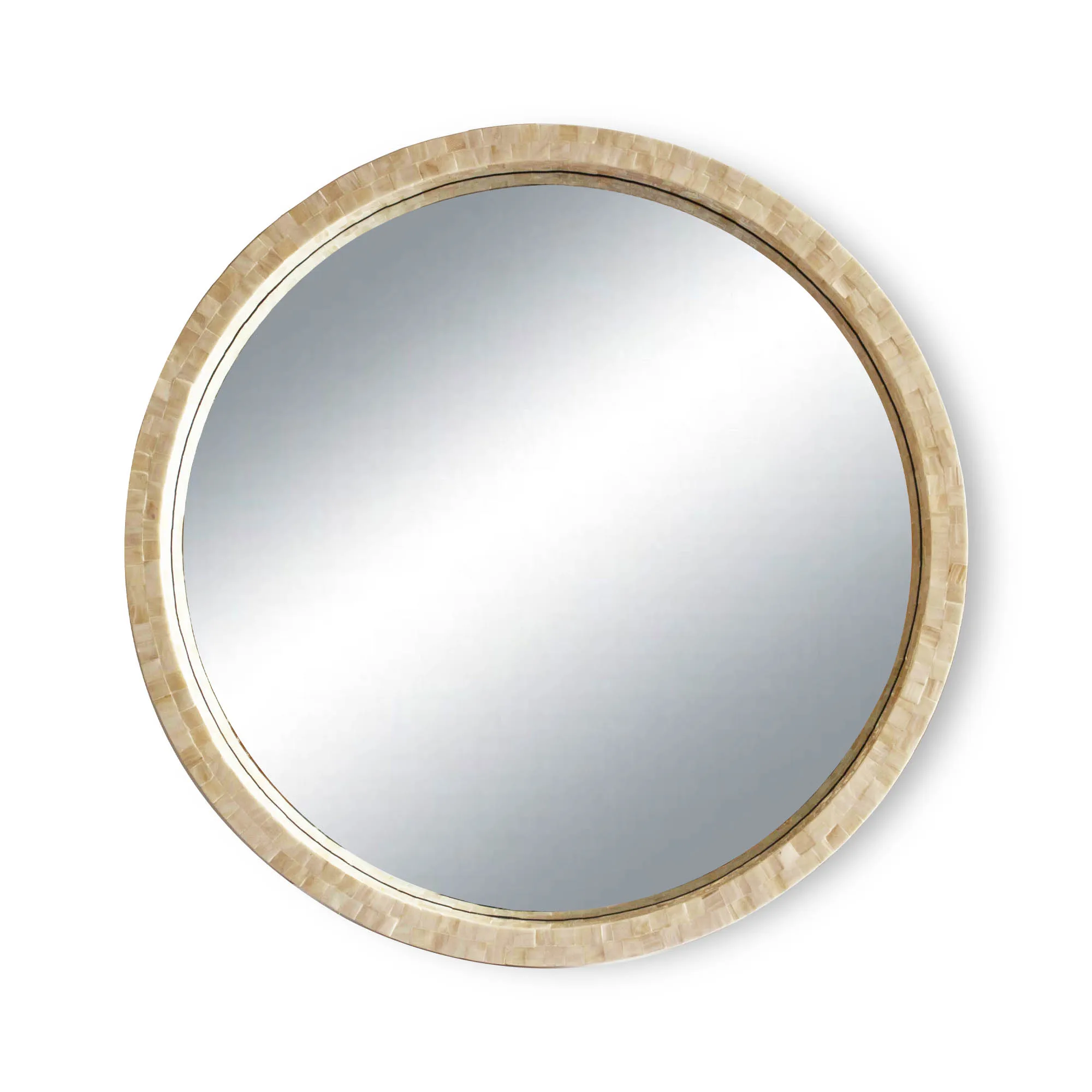 Vietnamese Mother of Pearl Mirror Round  Wall Hanging Mirror