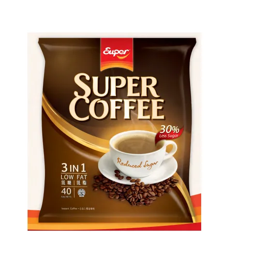 
 Высококачественный 30% г смешанный с меньше сахара 3 в 1 уменьшенный сахар супер кофе из малайзии  