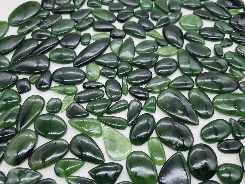 Natural Serpentine Cabochon Stones Loose Green Serpentine Palm Stones Available For Sale handmade jewelry