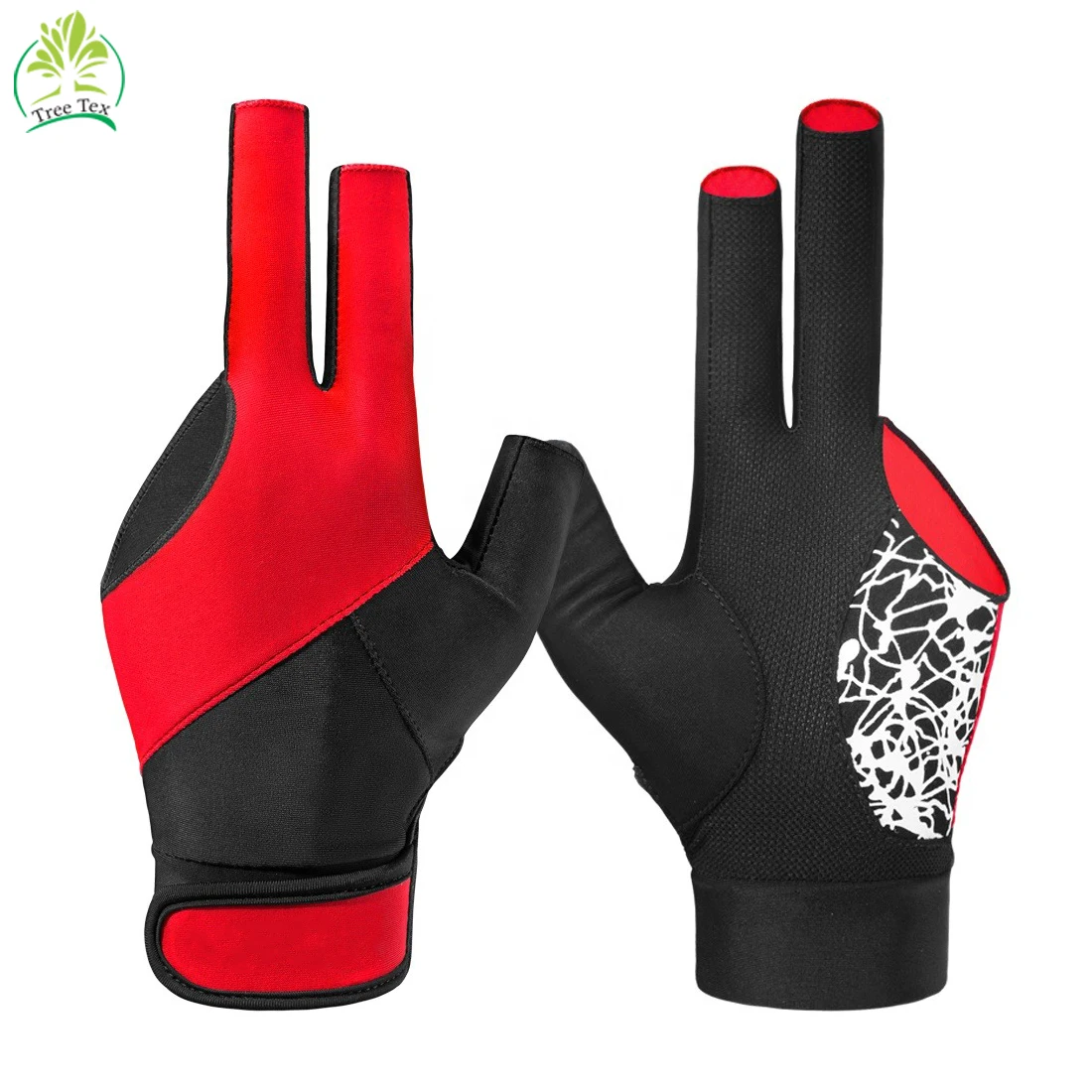 Factory Washable Billiards Shooter Snooker Glove Left Hand Open 3 Finger Pool Cue Glove For Men Woman