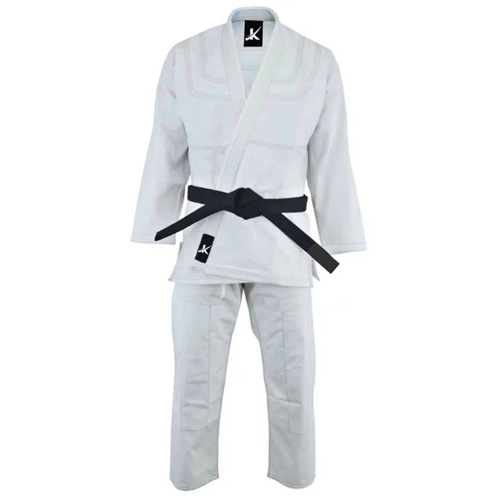 
White Martial Arts Brazilian Jiu Jitsu Uniform / Light Weight Brazilian Jiu Jitsu Uniform For Training 