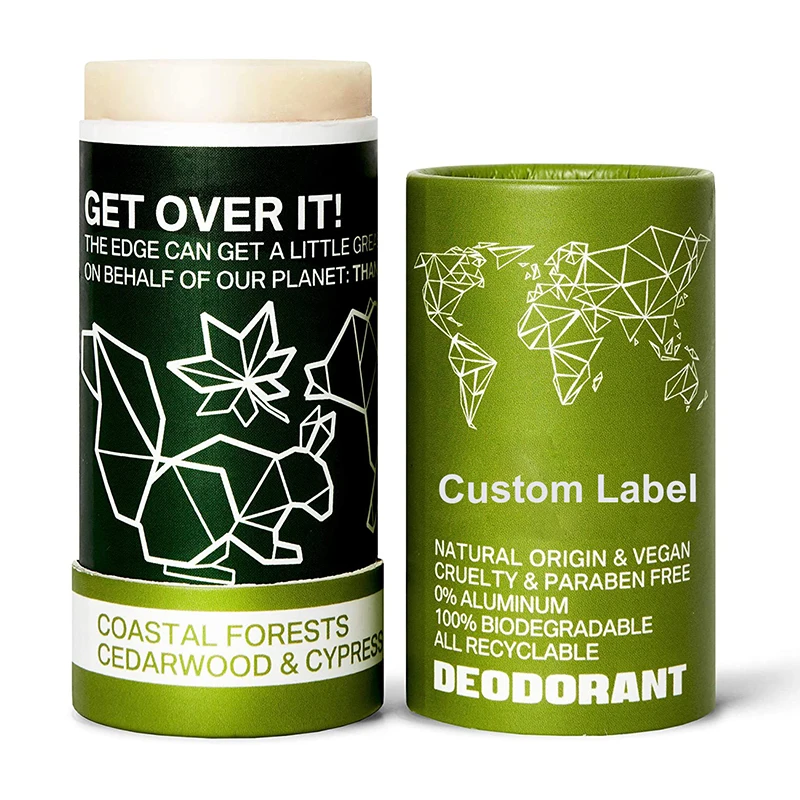 Yongjian Custom Round Oval Natural Deodorant Stick Containers Packaging Eco Friendly Cardboard Push Up Kraft Paper Tube