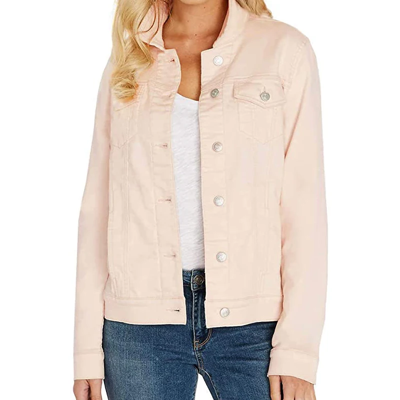 Women 2021 New Style Denim Jacket for Women Bright Colours Winter Thin Denim Jeans Shell Lining Regular Sleeve