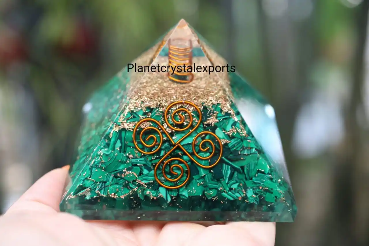 Handmade Orgonite pyramid Malachiye Orgone Energy Healing Orgonite Pyramid Buy From PLANET CRYSTAL EX