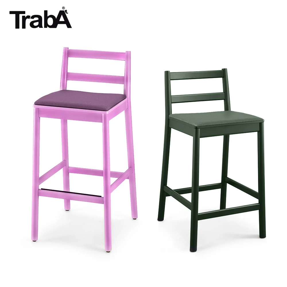 Top Quality Stool solid beechwood padded seat hotel restaurant bar