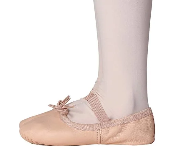 Little kid soft leather ballet dance shoes Little kid leather ballerina dance shoes