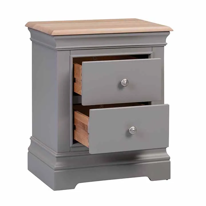 Горячая Распродажа современный дизайн спальня серый дуб Деревянный прикроватный столик Ночная подставка с ящиками