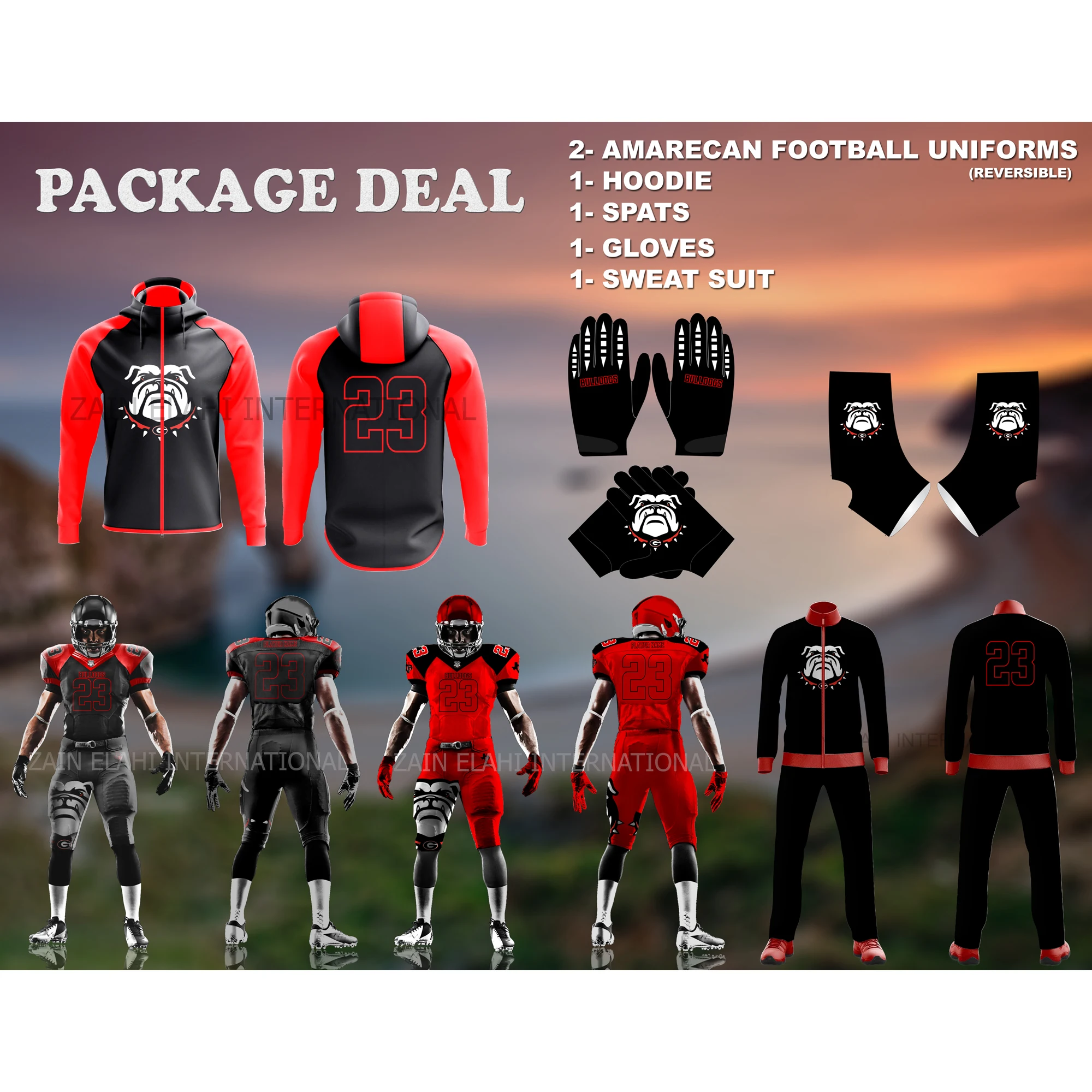 American football jersey custom with football shirts sublimated / American Football deal Package
