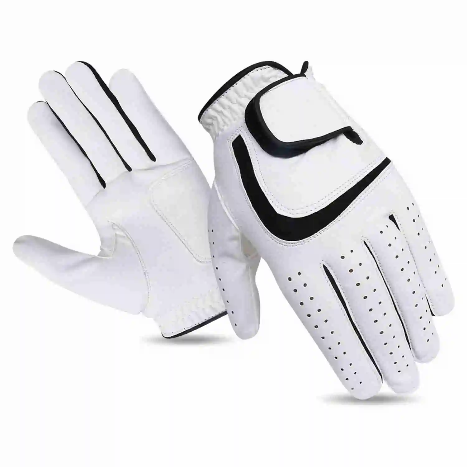 Best Golf Glove Full Sheep Leather custom Logo white Color golf glove left hand Wholesale Factory Price