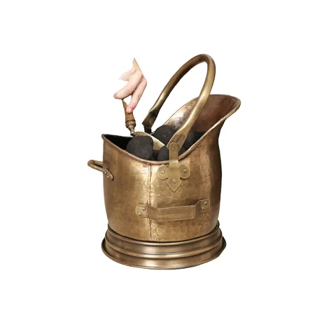 Handmade Pure Copper Coal Bucket With Shovel Premium Quality Customized Size Coal Bucket For Best Selling