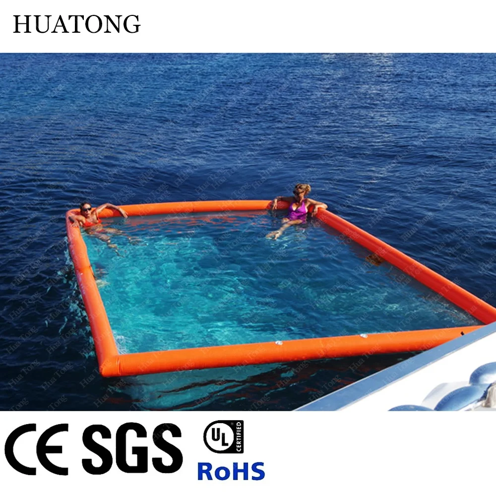 Largest Retractable Polycarbonate Swimming Pool Enclosures Inflatable Unicorn Sea Net Water Yacht Ocean Pool Float with Net