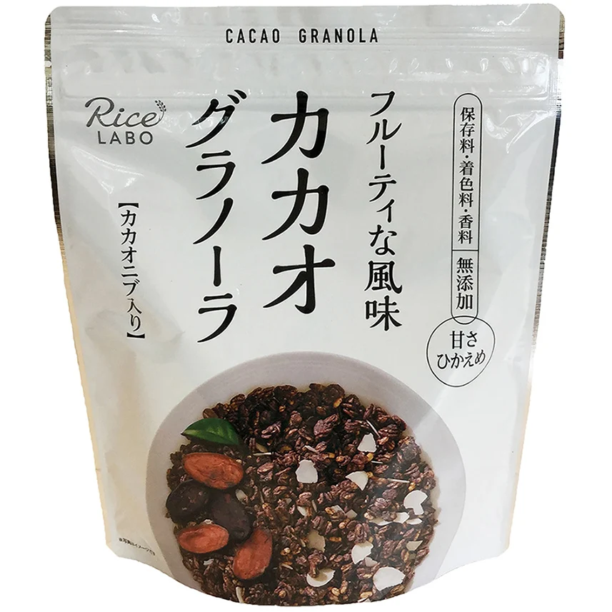 
Healthy delicious coco oats almond cereal packed with cacao nibs 