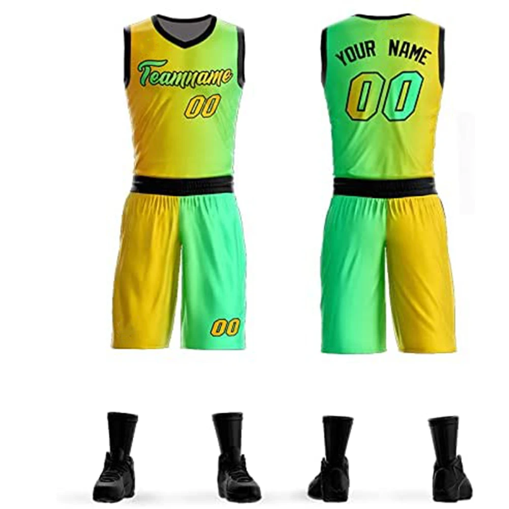 Wholesale Custom Basketball uniform Sublimation Printed Reversible Mesh Performance Team for Sports