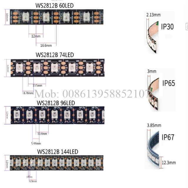 WS2812B/ 2812/6803/ magic addressable led strip light