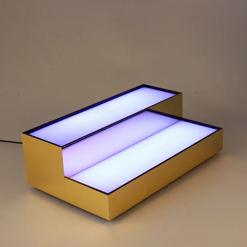 Wine Display Shelf Factory Custom Wine Display Rack Retail Acrylic Wine Display Stand With Led Light