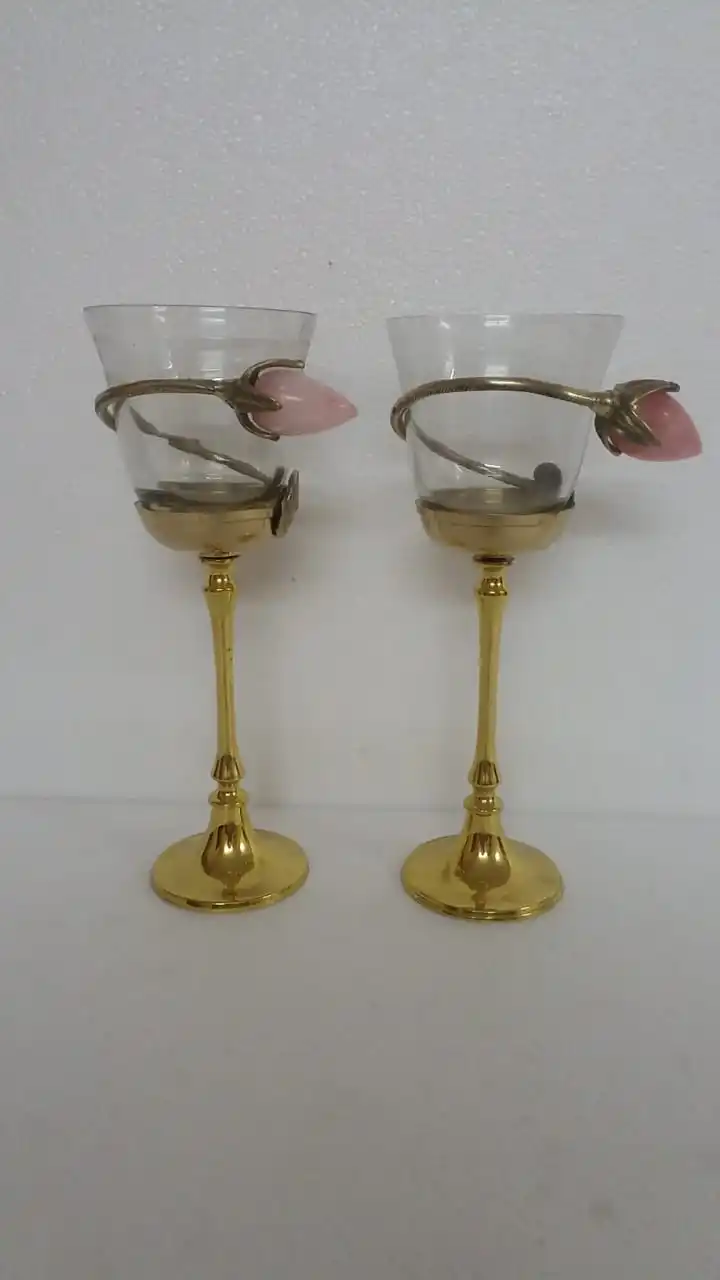 Latest Design Antique Silver Brass Goblet  Wine Glasses Goblet  Whiskey Silver Goblet  Embossed Design