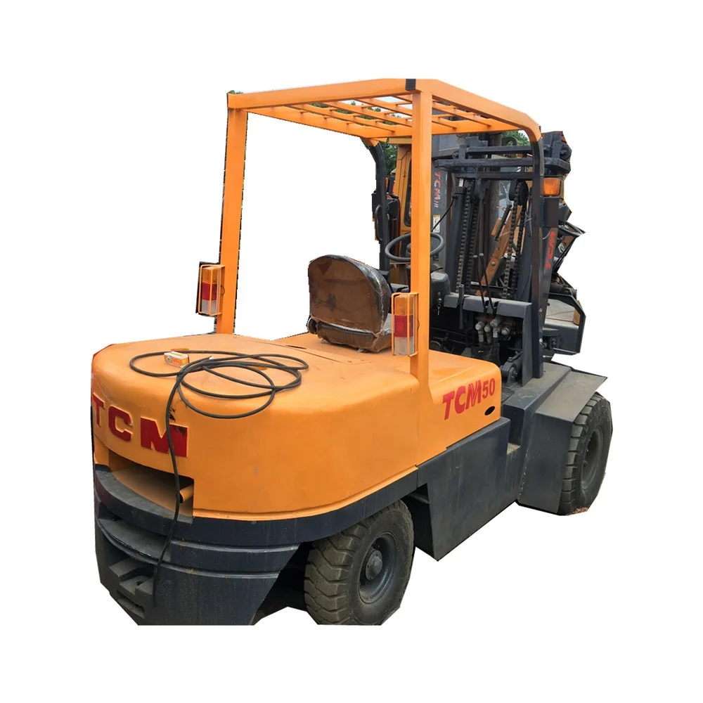 Japan used TCM FD50 diesel forklift 5 Ton 4m-10m forklift used fd50 tcm fd80/fd100/fd160 with spare parts
