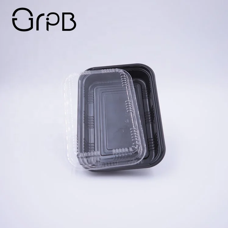 
Stocked rectangular plastic lunch boxes with lids 
