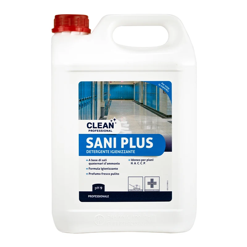 Top Quality professional Italian floor sanitizing detergent cleaning SANI PLUS 5 liters ready for export