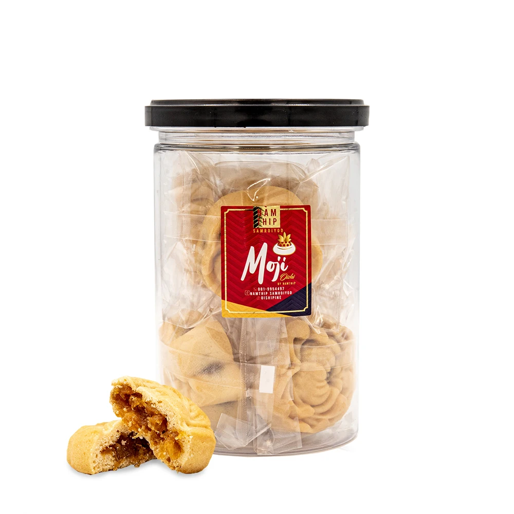 Moji Pineapple (8 pieces in bottle) - Thai Premium Fruit Snack Soft Cookie with Pineapple Flavor Export from Thailand