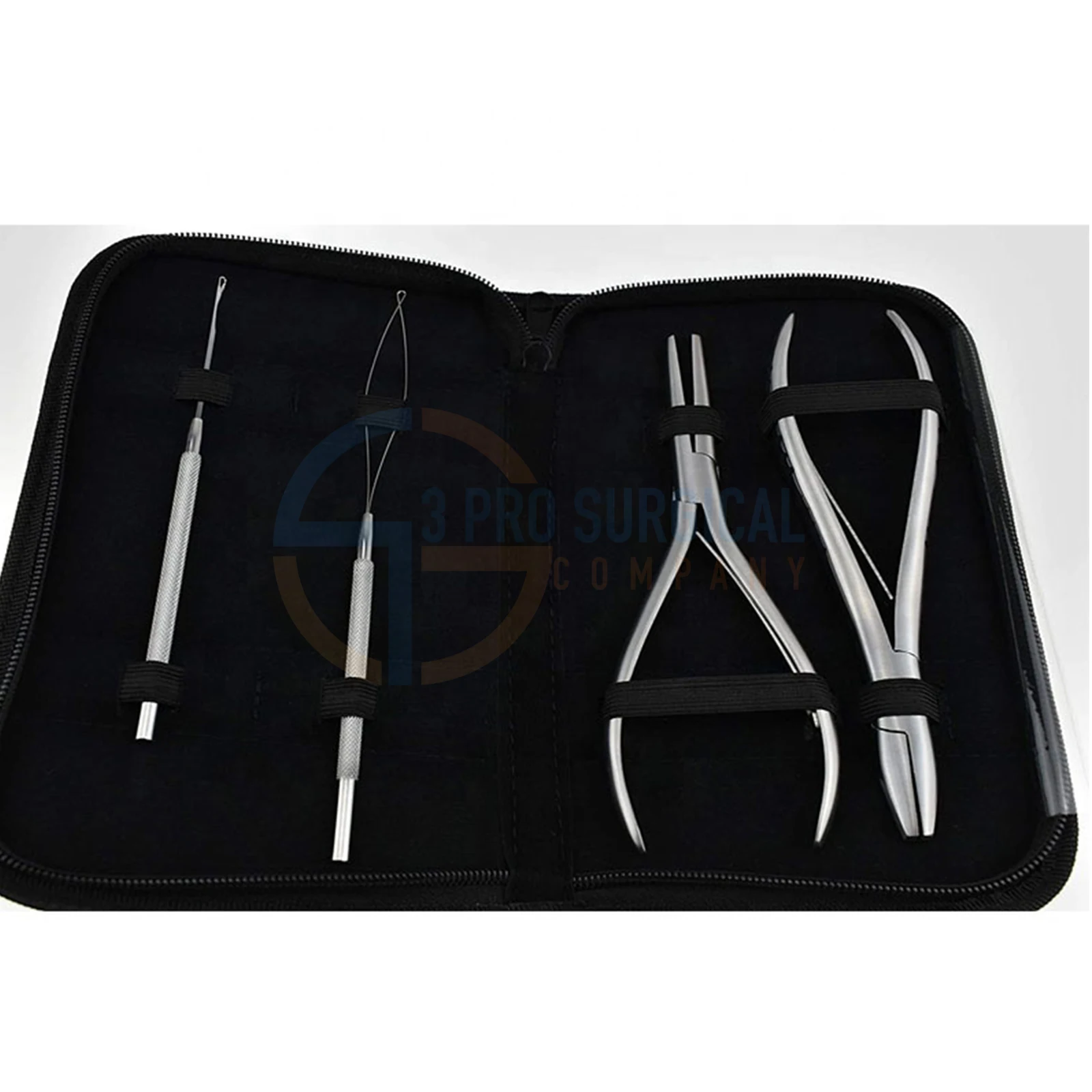 3 Pro HAIR EXTENSIONS Fitting & Removal Pliers Kit - Micro Ring Loop & Pulling NEEDLES