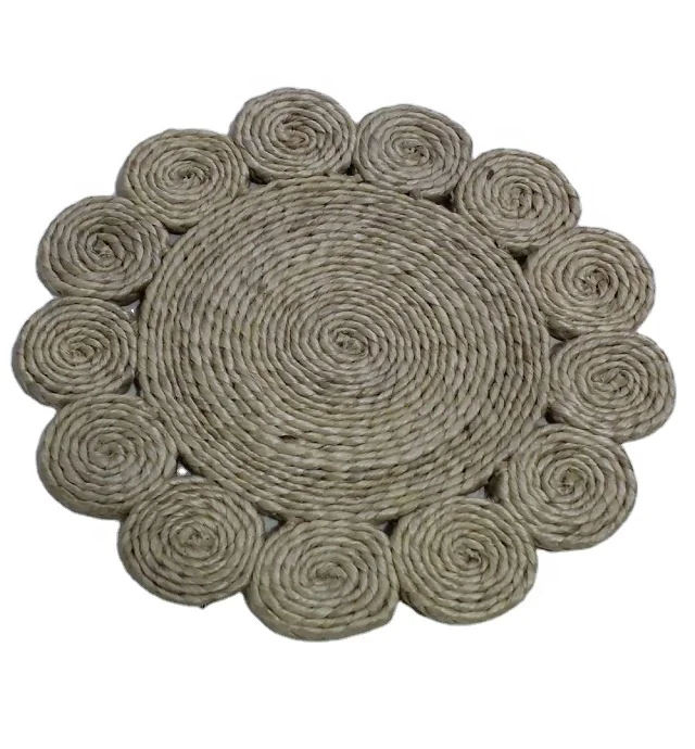 Manufacturer of 100% Jute Material Handmade Round Shape 28 cm Dining Table Placemat