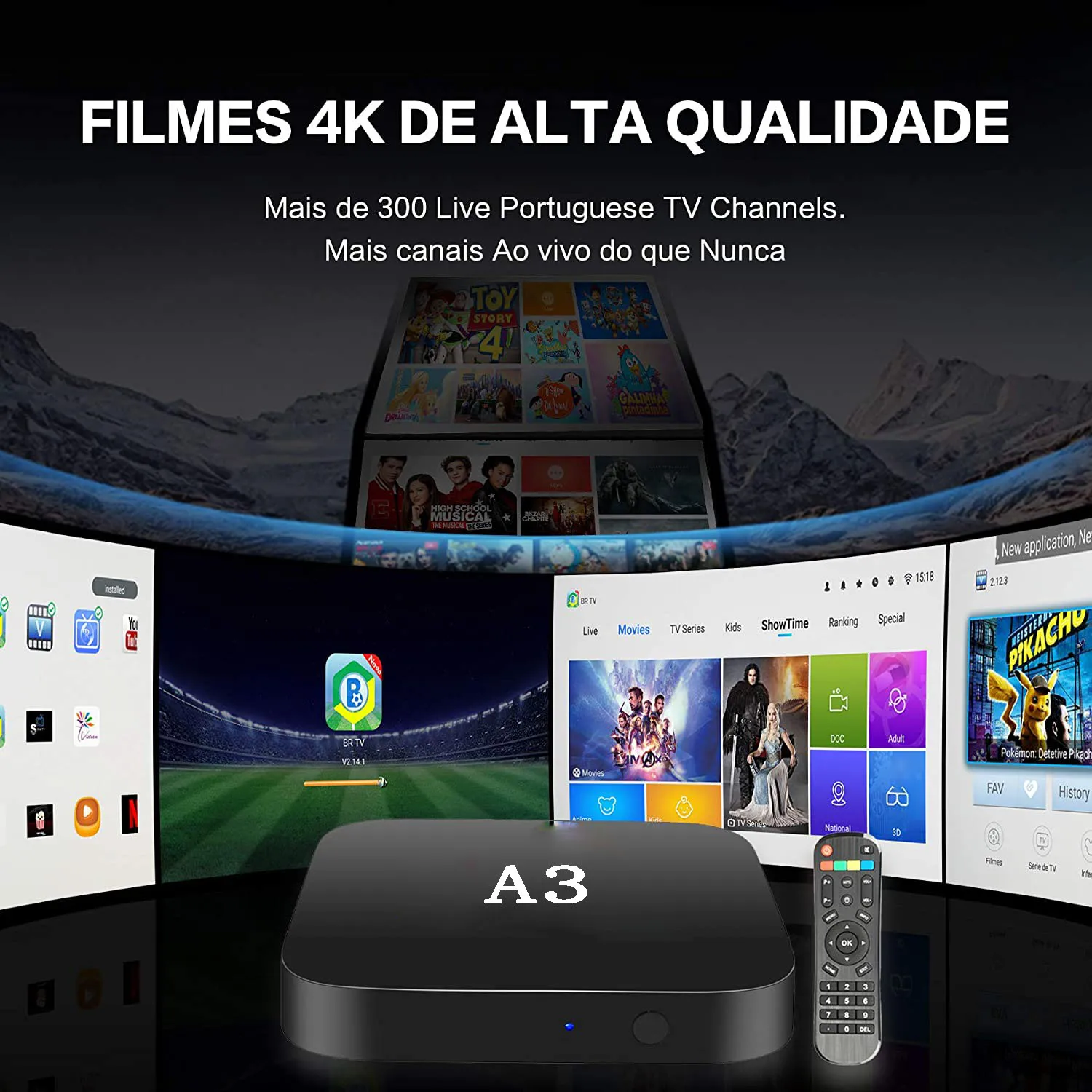 ТВ-приставка A3 IPTV m3u Бразилия Android 7 1 2 Гб + 8 чип S905X телевизионная приставка с лучшим Wi-Fi воспроизведение видео 6K и больше функций для вас