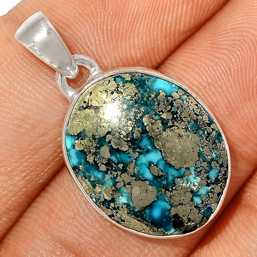 Оптовая продажа подвесок из драгоценных камней Nishapur персидской бирюзы серебряные украшения ручной работы