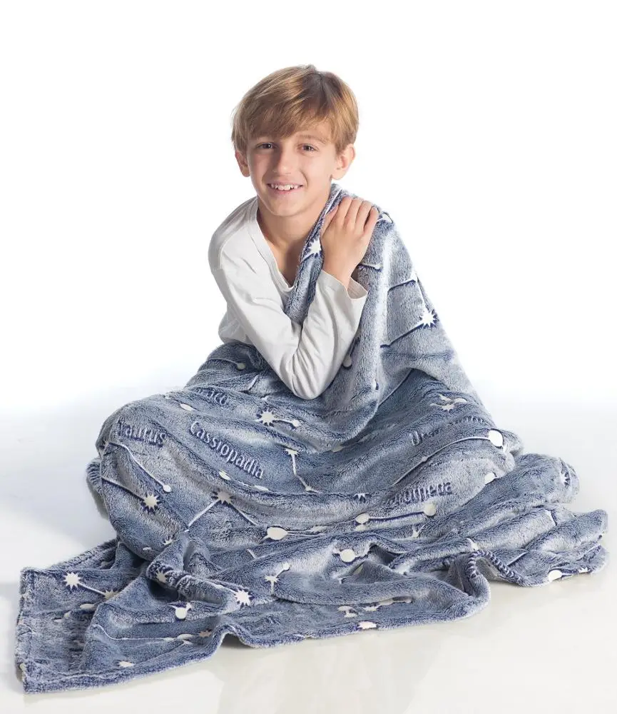 KANGURU GLOW IN THE DARK CONSTELLATIONS FLEECE BLANKET