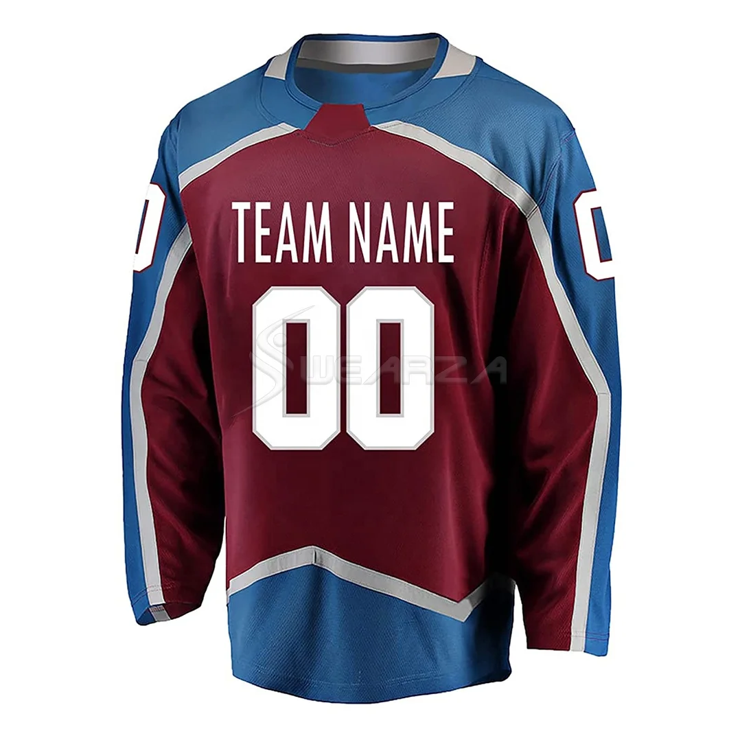 OEM 100% Polyester Sport Ice Hockey Uniform Jersey Best Place To Buy Authentic Ice Hockey Jerseys