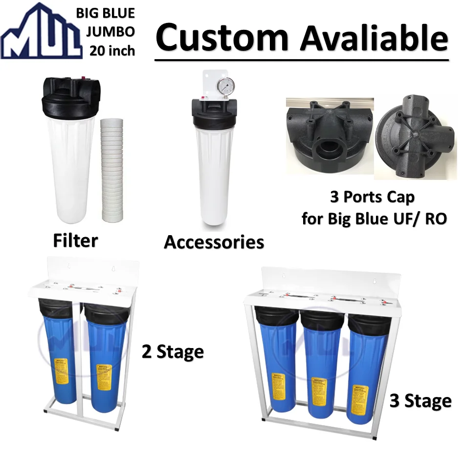 
TAIWAN MUL 20 BIG BLUE JUMBO WATER FILTER HOUSING 
