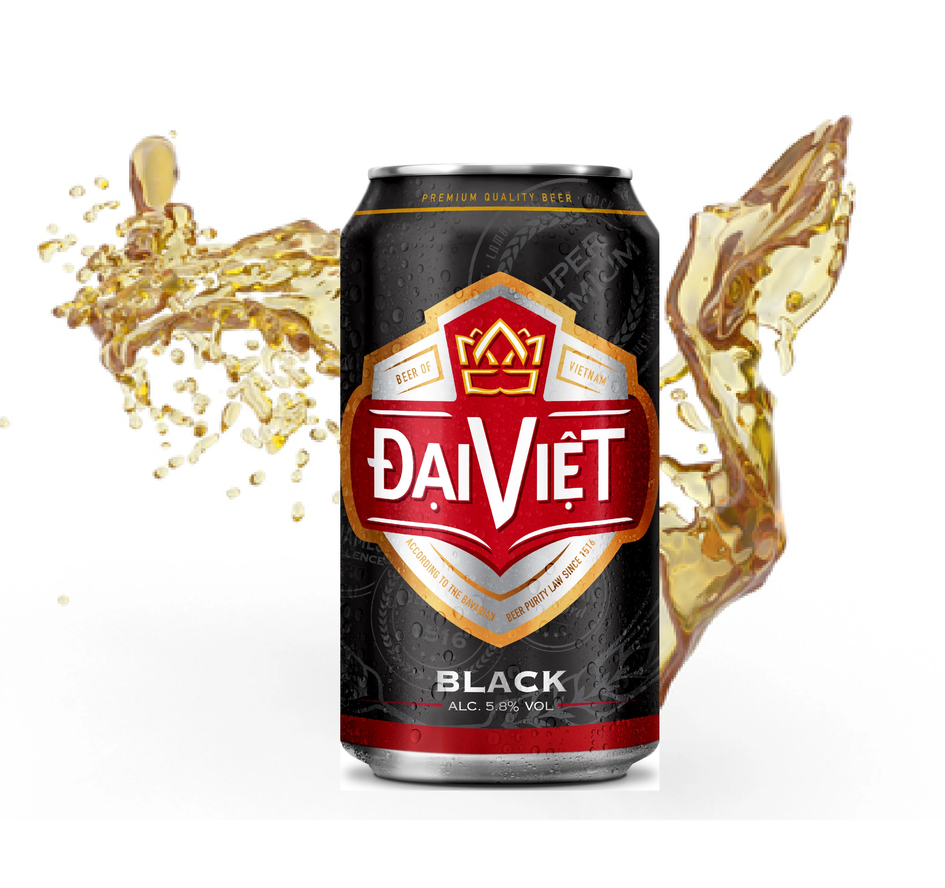 Cool Beer Alc 5.8% Vol, Black Beer Aluminum can 330ml