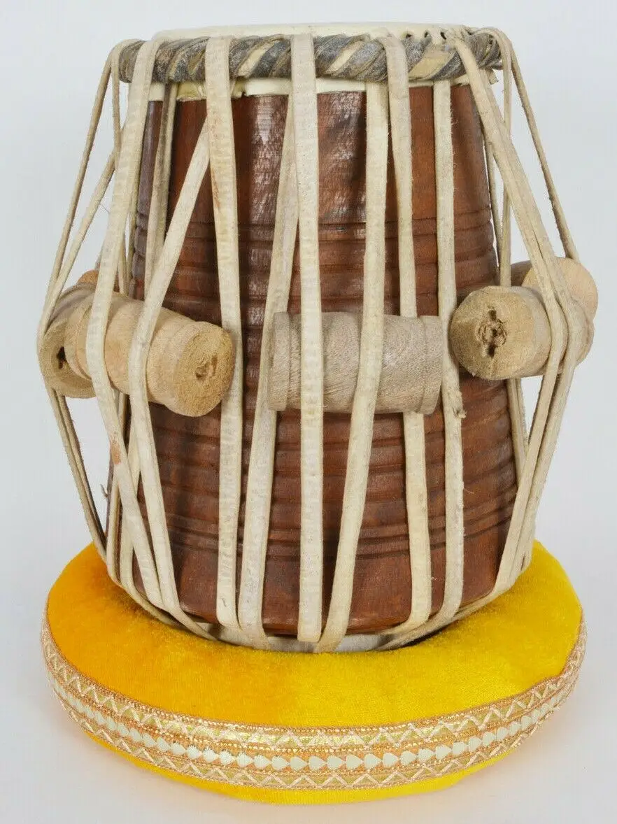 Professional High Quality Musical Instrument Brass 3D Print Tabla Set With Bag