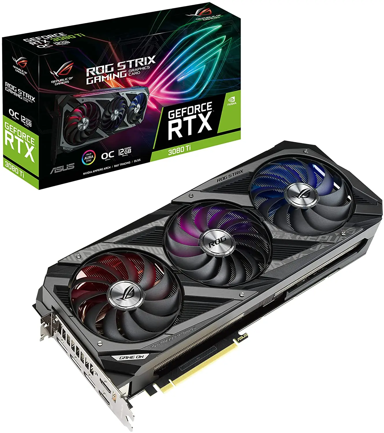 Потрясающая сделка и новое поступление игровой видеокарты ASUS ROG Strix NVIDIA GeForce RTX 3080 Ti OC Edition (PCIe 4,0, 12 Гб GDDR6X,