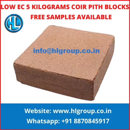 Reputed Supplier of Netherlands  5 kg 5 kilogram Low EC Low EC Coir pith / coco peat blocks / bricks Substrates