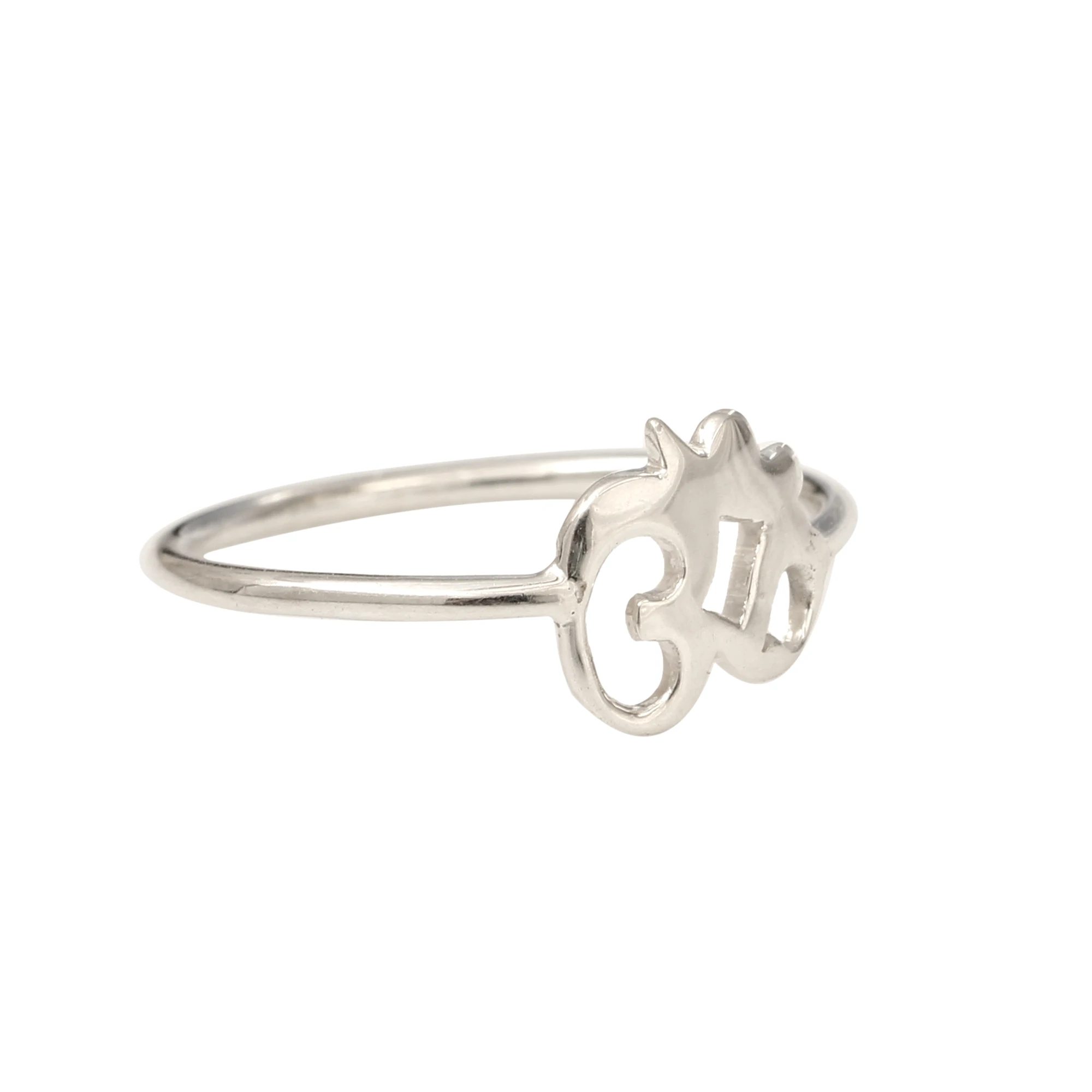 2024 Good Quality 925 Silver Om Design Religious Ring Sterling Eternity Vermeil Lucky Handcrafted Spirituality For Women & Girl