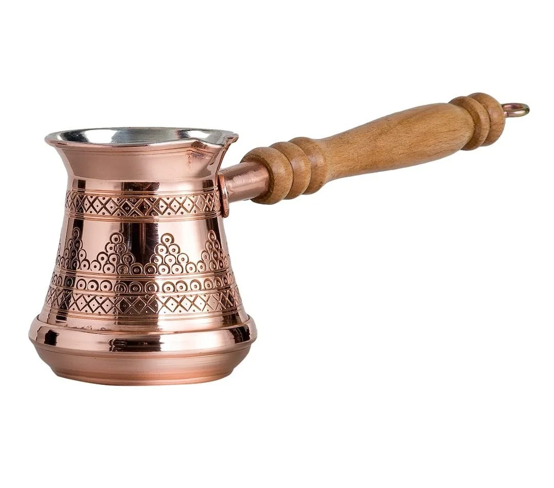 Brass Turkish Tea Pot Mug Coffee Serving Pot With Handle Customized Size For Home Hotel and Restaurant Stylish Serving Coffee