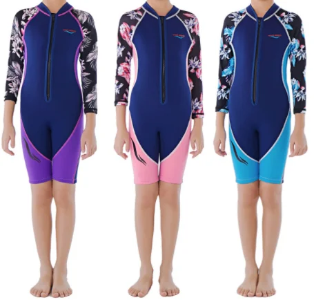 child wetsuit kids youth baby short swimsuit diving suit OEM