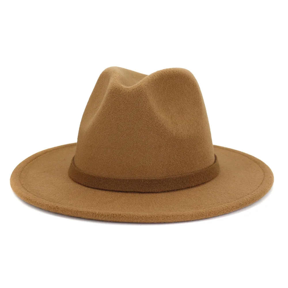 
Wholesale High Quality Fashion Woolen Winter Vintage Women Fedora Caps Female Felt Hats 