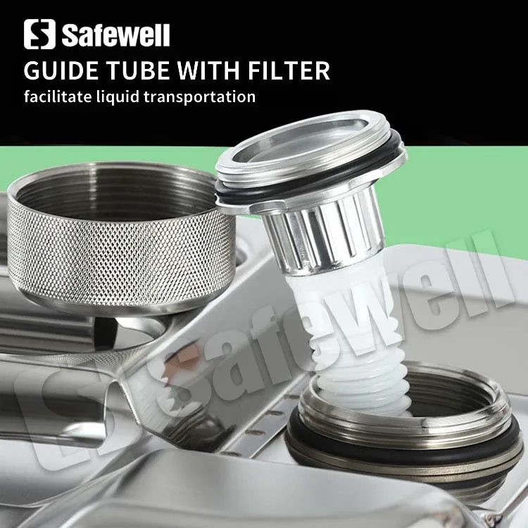 SWJC-17 Stainless 5L Metal Jerry Can Portable Diesel Fuel Tank With Screw Top