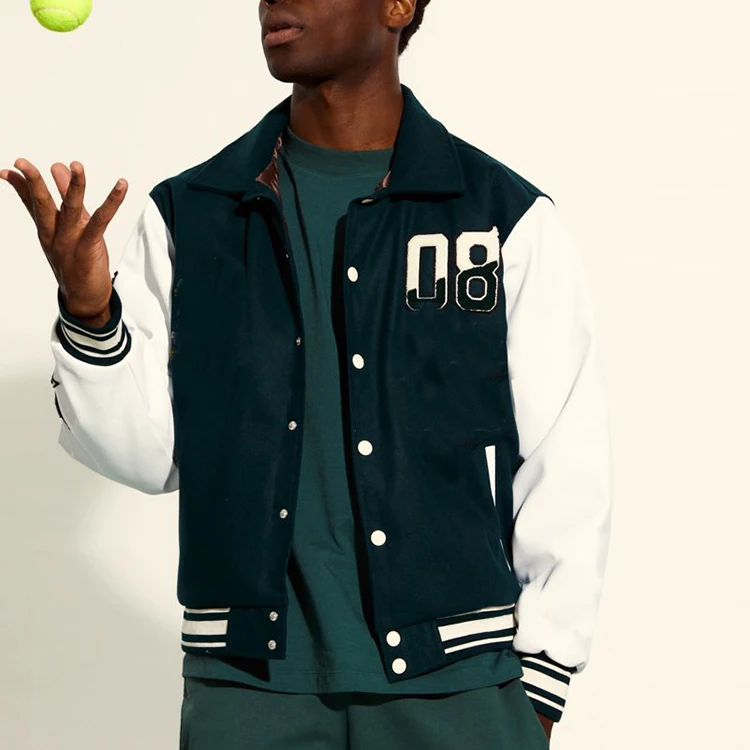 New 2021 Custom Varsity Jackets Top Quality Varsity Jacket Plain Wool And Leather Varsity Jackets