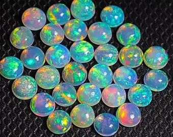 Эфиопский Опал кабошон свободный драгоценный камень 5 мм натуральный опал с плоским основанием ювелирный