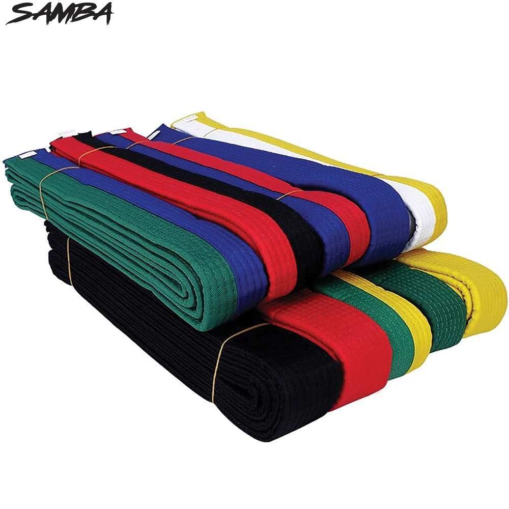 2021Custom Made Embroidered Karate Belts Bjj Gi Professional Jiu Jitsu Belts 100%Cotton Martial Arts Belts custom made Brazilian